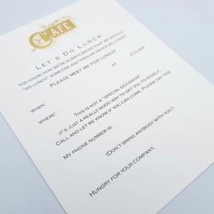 LET'S DO LUNCH  Invitations by Studio Z